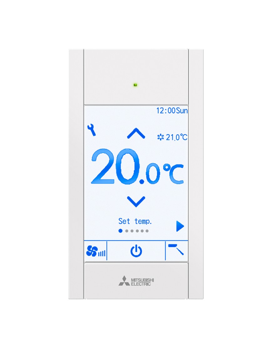 távirányító Mitsubishi Elektromos Prisma PAR-CT01MAA-PB cu touchscreen és bluetooth