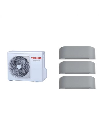 TOSHIBA multisplit klíma HÁROM belső egységgel HAORI 9000 BTU szabványos SZÜRKE felület