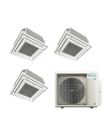 légkondicionáló készülék triplu-split Daikin cu három beltéri egységek kasettás de mennyezet, kettő 9000 BTU és egy 12000 BTU, 3MXM68A-2xFFA25A+FFA35A, 60 hónap garancia, távirányító MADOKA mellékelt