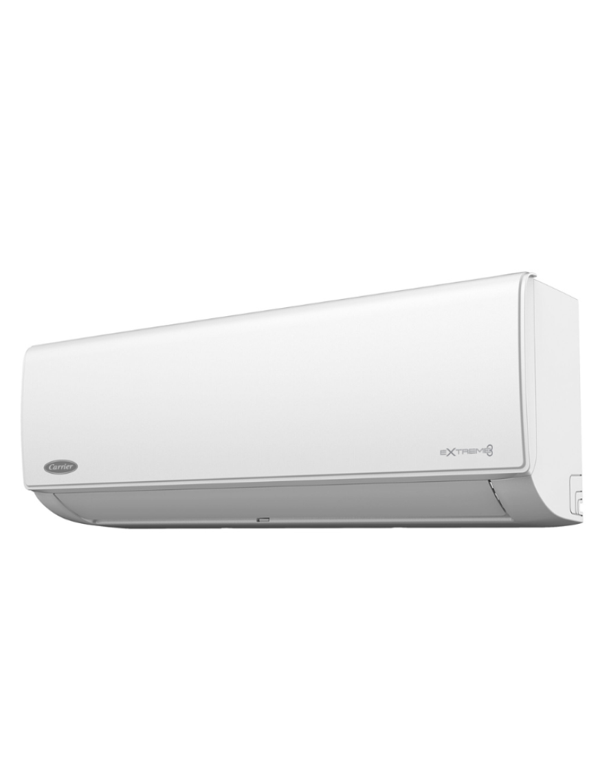 Készülék de Levegő Condtionat Carrier Extreme 3 12000 BTU 38QHG/42QHG012D8SE, beépített Wi-Fi, Osztály A+++, technológia UV, Triple filter, Szűrő vitamina C, 3D Airflow, függvényében Wind avoid me, függvényében Low Környezet, technológia Aktív Clean