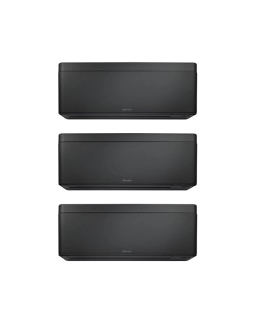 multisplit légkondicionáló készülék Daikin Stylish cu három beltéri egységek, kettő 7000 BTU és egy 12000 BTU Black, 2xFTXA20CB + FTXA35CB + 3MXM68A, Coanda hatás, jelenlétérzékelő, 3D légáramlás, Flash Streamer, szűrők ezüst ionok