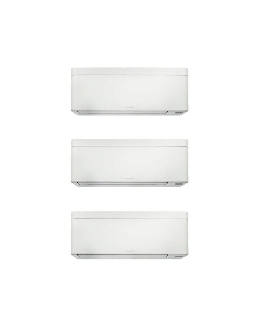 multisplit légkondicionáló készülék Daikin Stylish cu három beltéri egységek, kettő 7000 BTU és egy 12000 BTU White, 2xFTXA20CW + FTXA35CW + 3MXM68A, Coanda hatás, jelenlétérzékelő, 3D légáramlás, Flash Streamer, szűrők ezüst ionok