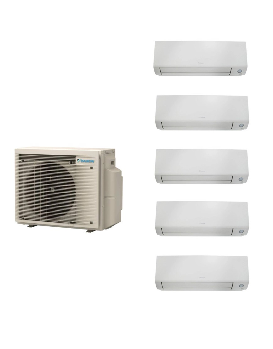 Aparat de aer condiționat multisplit Daikin Perfera cu cinci unități interne, patru 5000 BTU și una de 12000 BTU - garanție 60 luni