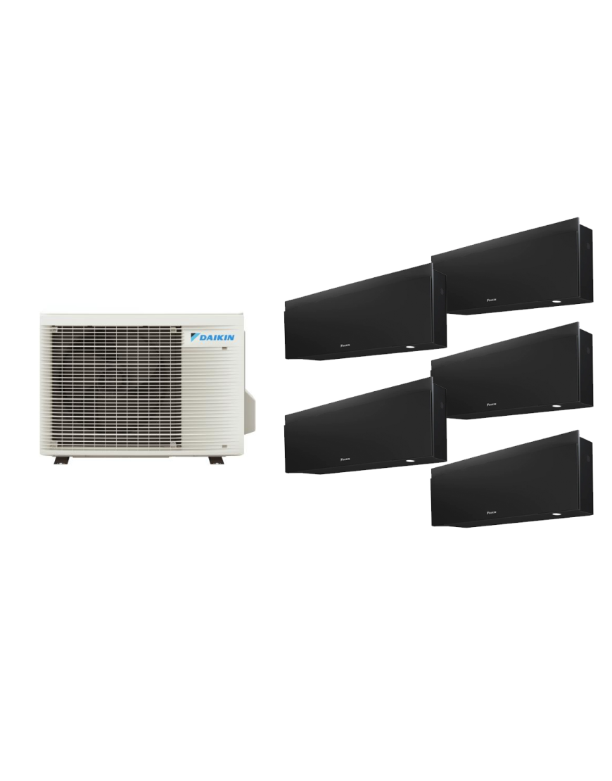 Aparat de aer condiționat multisplit Daikin EMURA cu cinci unități interne, patru 7000 BTU și una de 12000 BTU Black - garanție 60 luni