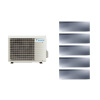 Aparat de aer condiționat multisplit Daikin EMURA cu cinci unități interne, patru 7000 BTU și una de 12000 BTU Silver - garanție 60 luni