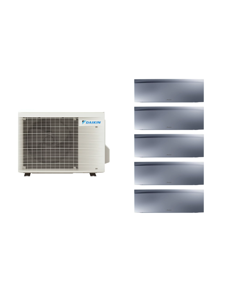 Aparat de aer condiționat multisplit Daikin EMURA cu cinci unități interne, patru 7000 BTU și una de 12000 BTU Silver - garanție 60 luni
