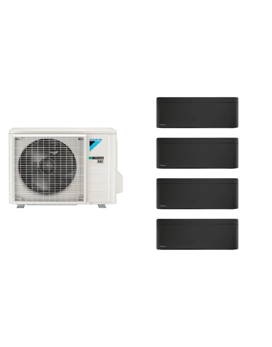 Aparat de aer condiționat multisplit Daikin Stylish cu patru unități interne, trei 5000 și una de 9000 BTU Black - garanție 60 luni
