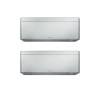 multisplit légkondicionáló készülék Daikin Stylish két beltéri egységgel, 7000 BTU Ezüst, 2xFTXA20CS + 2MXM40A, Coanda hatás, jelenlétérzékelő, 3D légáramlás, Flash Streamer, szűrők ezüst ionok