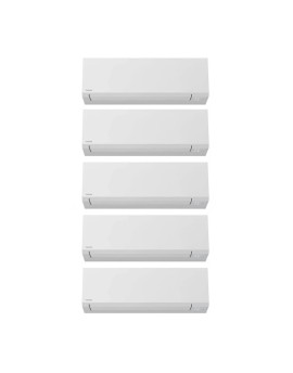 multisplit légkondicionáló készülék Toshiba öt beltéri egységgel EDGE Fehér, négy 9000 BTU és egy 12000 BTU, beépített Wi-Fi, 60 hónap garancia, fűtés üzemmódban akár -20°C-akár