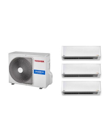TOSHIBA multisplit klíma, THREE EDGE 9000 belső egységgel és egy 12000 BTU-val