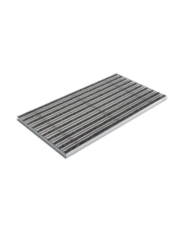 Ștergător de lábak încastrabil ACO Self Vario, cu ramă din alumínium és grătar benzi textile és profile kefe, 750x500x30mm