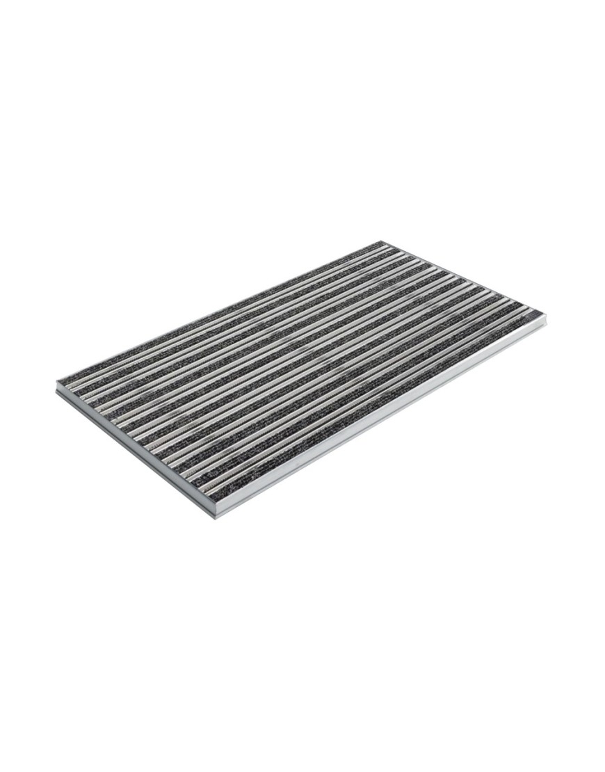 Ștergător de lábak încastrabil ACO Self Vario, cu ramă din alumínium és grătar benzi textile és profile kefe, 750x500x30mm
