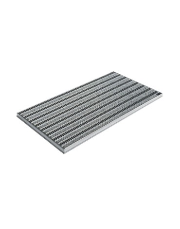 Ștergător de lábak încastrabil ACO Self Vario, cu ramă din alumínium és grătar benzi textile és gumi, 750x500x30mm