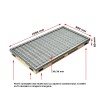 Ștergător de lábak încastrabil ACO Vario 2.0 Hybrid, cu tavă din beton cu polimeri és grătar retea szem 30/30, 1000x500x80mm
