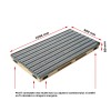 Ștergător de lábak încastrabil ACO Vario 2.0 Hybrid, cu tavă din beton cu polimeri és grătar benzi textile és gumi, 1000x500x80mm