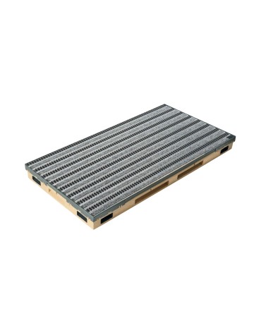 Ștergător de lábak încastrabil ACO Vario 2.0 Hybrid, cu tavă din beton cu polimeri és grătar benzi textile és gumi, 1000x500x80mm