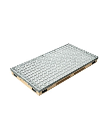 Ștergător de lábak încastrabil ACO Vario 2.0 Hybrid, cu tavă din beton cu polimeri és grătar rețea V, 750x500x80mm