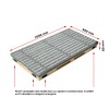 süllyeszthető lábtörlő ACO Vario 2.0 Hybrid, cu tálca -ból beton cu polimeri és rács insertie textil, szürke, 1000x500x80mm