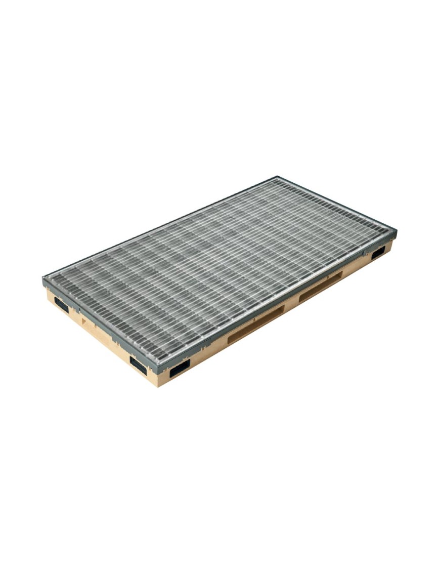 süllyeszthető lábtörlő ACO Vario 2.0 Hybrid, cu tálca -ból beton cu polimeri és rács hálózat ochiuri 30/10, 600x400x80mm
