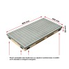 Ștergător de lábak încastrabil ACO Vario 2.0 Hybrid, cu tavă din beton cu polimeri és grătar profilat longitudinal, 600x400x80mm