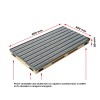 Ștergător de lábak încastrabil ACO Vario 2.0 Hybrid, cu tavă din beton cu polimeri és grătar benzi textile és gumi, 600x400x80mm