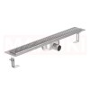 Folyóka de zuhévy -ból rozsIgenmentes acél ACO ShowerDrain C cu karima vízszintes, rács Square, hossz 585mm, h=92mm