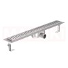 Folyóka de zuhany -ból rozsdamentes acél ACO ShowerDrain C cu karima vízszintes, rács Wave, hossz 685mm, h=92mm