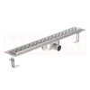 Folyóka de zuhany -ból rozsdamentes acél ACO ShowerDrain C cu karima vízszintes, rács Slot, hossz 1185mm, h=92mm