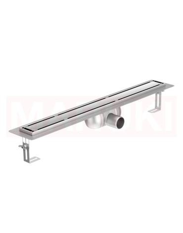 Folyóka de zuhany -ból rozsdamentes acél ACO ShowerDrain C cu karima vízszintes, rács Massive, hossz 1185mm, h=92mm