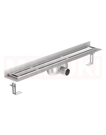 Folyóka de zuhany -ból rozsdamentes acél ACO ShowerDrain C cu karima Fal, rács Massive, hossz 785mm, h=92mm
