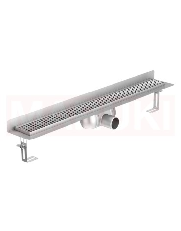 Folyóka de zuhany -ból rozsdamentes acél ACO ShowerDrain C cu karima Fal, rács Square, hossz 885mm, h=92mm