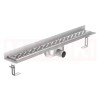 Folyóka de zuhany -ból rozsdamentes acél ACO ShowerDrain C cu karima Fal, rács Slot, hossz 885mm, h=92mm