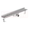 Folyóka de zuhévy -ból rozsIgenmentes acél ACO ShowerDrain C cu karima Fal, rács Square, hossz 985mm, h=92mm