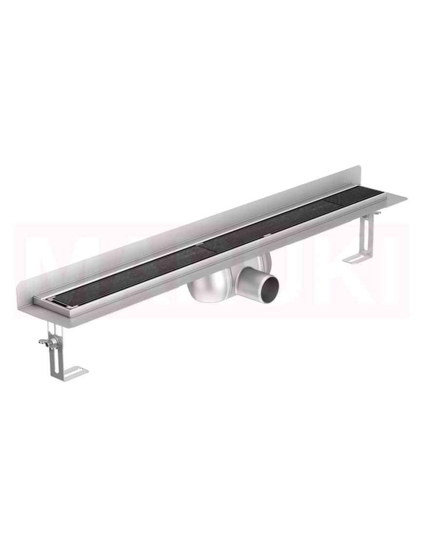 Folyóka de zuhévy -ból rozsIgenmentes acél ACO ShowerDrain C cu karima Fal, rács Tile, hossz 1185mm, h=92mm
