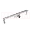 Folyóka de zuhany -ból rozsdamentes acél ACO ShowerDrain C nélkül karima, rács Wave, hossz 585mm, h=92mm