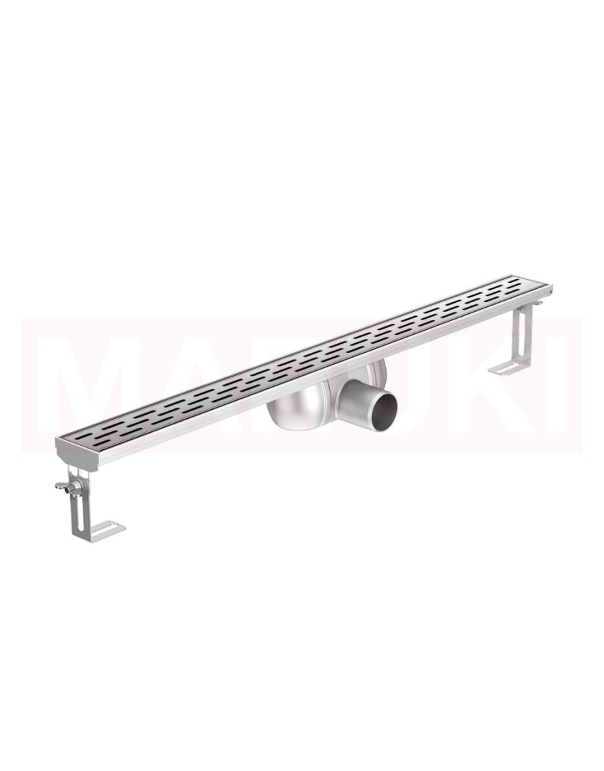 Rigola de dus din rozsdamentes acél ACO ShowerDrain C nélkül flansa, gratar Slot, hossz 585mm, h=92mm