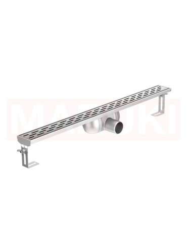 Rigola de dus din rozsdamentes acél ACO ShowerDrain C nélkül flansa, gratar Slot, hossz 685mm, h=92mm
