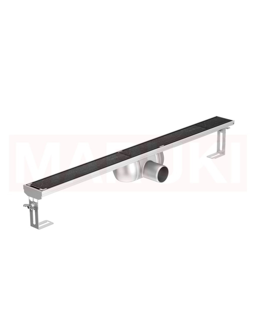 Folyóka de zuhany -ból rozsdamentes acél ACO ShowerDrain C nélkül karima, rács Tile, hossz 685mm, h=92mm
