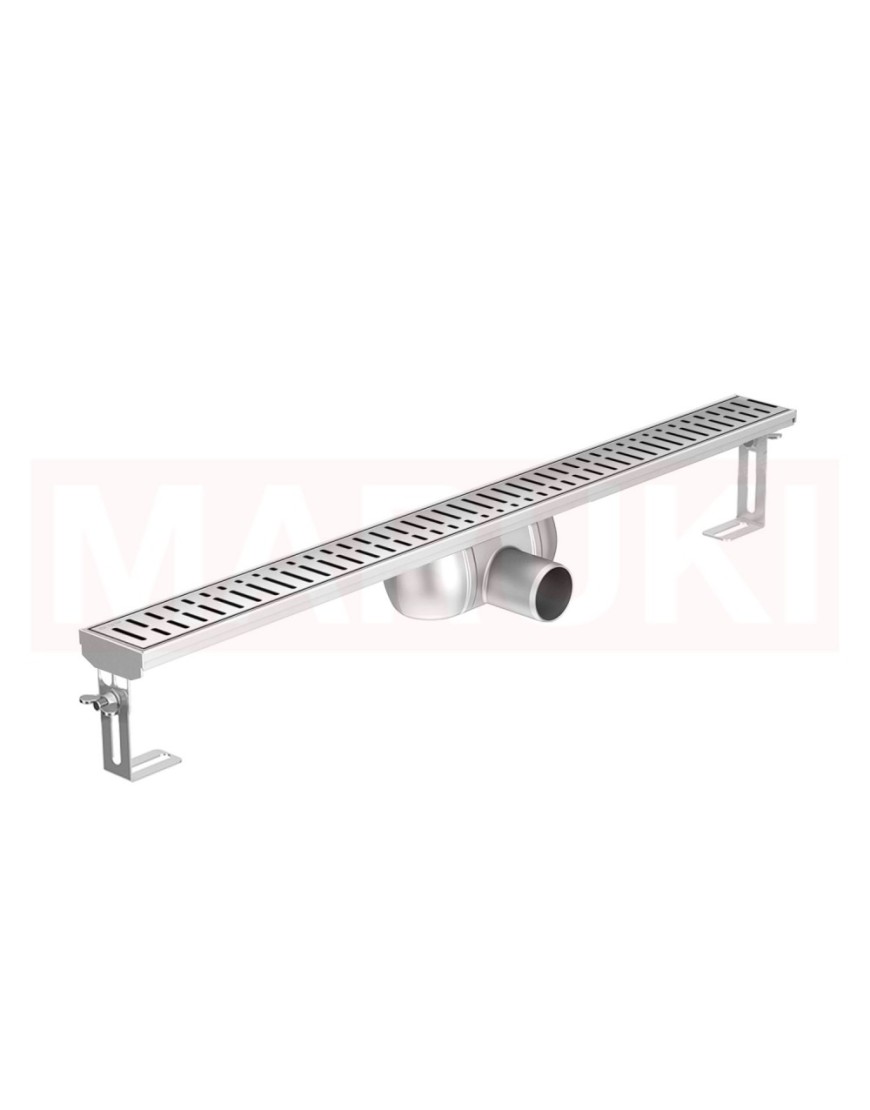 Folyóka de zuhany -ból rozsdamentes acél ACO ShowerDrain C nélkül karima, rács Wave, hossz 985mm, h=92mm