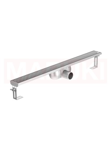 Folyóka de zuhany -ból rozsdamentes acél ACO ShowerDrain C nélkül karima, rács Square, hossz 985mm, h=92mm