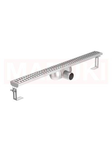 Folyóka de zuhany -ból rozsdamentes acél ACO ShowerDrain C nélkül karima, rács Wave, hossz 1085mm, h=92mm