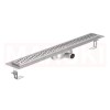 Árok de dus rozsIgenmentes acél ACO ShowerDrain C cu karima vízszintes, rács Wave, hossz 885mm, h=69mm