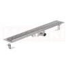 Folyóka de zuhévy -ból rozsIgenmentes acél ACO ShowerDrain C cu karima vízszintes, rács Square, hossz 885mm, h=69mm