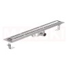 Folyóka de zuhany -ból rozsdamentes acél ACO ShowerDrain C cu karima vízszintes, rács Massive, hossz 985mm, h=69mm