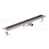 Folyóka de zuhévy -ból rozsIgenmentes acél ACO ShowerDrain C cu karima vízszintes, rács Tile, hossz 1085mm, h=69mm