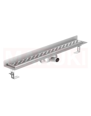 Rigola de dus din rozsdamentes acél ACO ShowerDrain C cu flansa Fal, gratar Slot, hossz 585mm, h=69mm