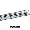 Folyóka de zuhany -ból rozsdamentes acél ACO ShowerDrain C cu karima Fal, rács Square, hossz 785mm, h=69mm