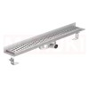 Folyóka de zuhany -ból rozsdamentes acél ACO ShowerDrain C cu karima Fal, rács Wave, hossz 885mm, h=69mm