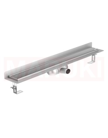 Folyóka de zuhany -ból rozsdamentes acél ACO ShowerDrain C cu karima Fal, rács Square, hossz 885mm, h=69mm