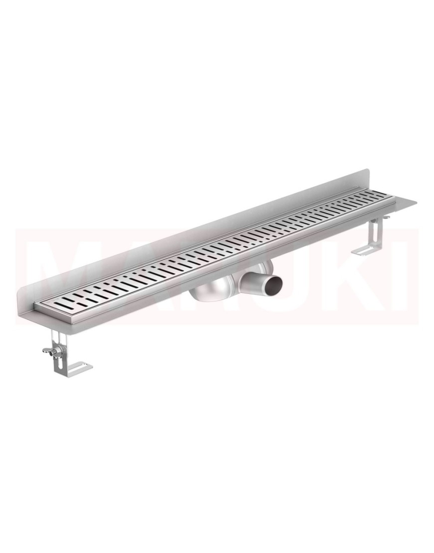 Folyóka de zuhévy -ból rozsIgenmentes acél ACO ShowerDrain C cu karima Fal, rács Wave, hossz 1085mm, h=69mm